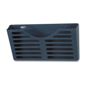 Officemate Verticalmate Cubicle Wall File Pocket, Plastic, 11 1-2 X 2 X 9, Slate Gray freeshipping - TVN Wholesale